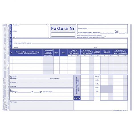 Druk MiP Faktura Netto 2 kopie A5/81 - 2